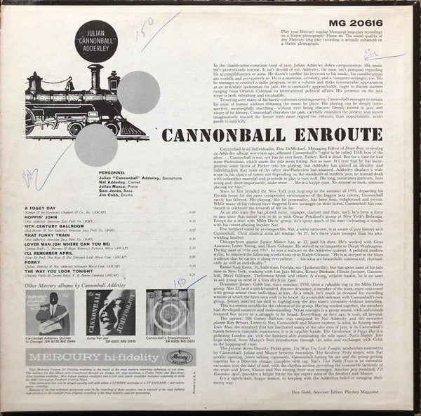 Cannonball Adderley ~ Cannonball Enroute (Vinyl) - Djungel & Jazz