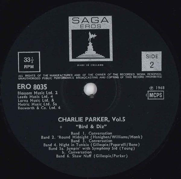 Charlie Parker ~ Vol. 5 / Bird And Diz (Vinyl) - Djungel & Jazz