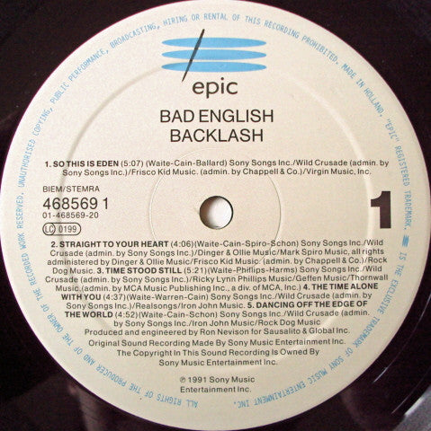 Bad English ~ Backlash (Vinyl) - Djungel & Jazz