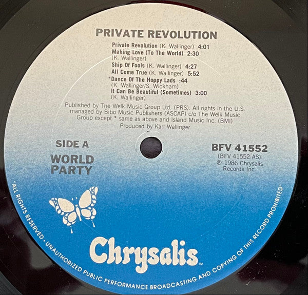 World Party ~ Private Revolution (Vinyl) - Djungel & Jazz