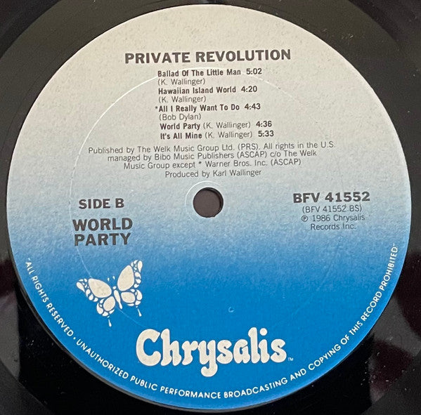 World Party ~ Private Revolution (Vinyl) - Djungel & Jazz