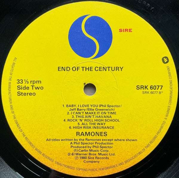 Ramones ~ End Of The Century (Vinyl) - Djungel & Jazz