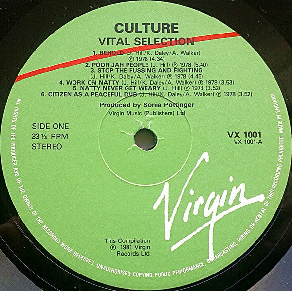Culture ~ Vital Selection (Vinyl) - Djungel & Jazz