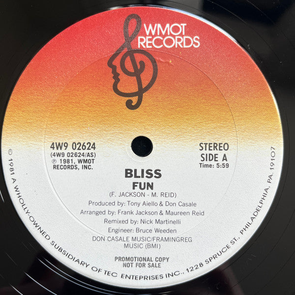 Bliss (32) : Fun (12", Promo)