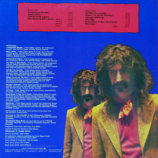 Frank Zappa ~ Chunga's Revenge (Vinyl) - Djungel & Jazz