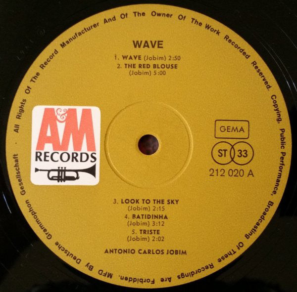 Antonio Carlos Jobim ~ Wave (Vinyl) - Djungel & Jazz