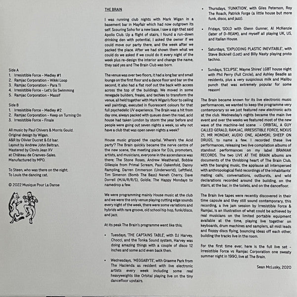 The Irresistible Force Vs Ramjac Corporation ~ Live At The Brain 1990 (Vinyl) - Djungel & Jazz