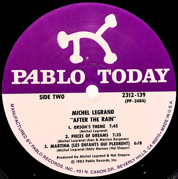 Michel Legrand ~ After The Rain (Vinyl) - Djungel & Jazz