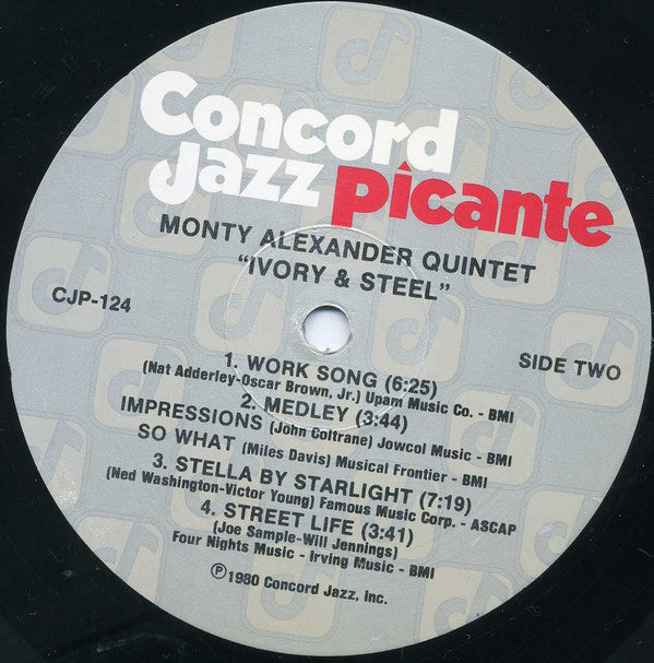 The Monty Alexander Quintet : Ivory & Steel (LP, Album)