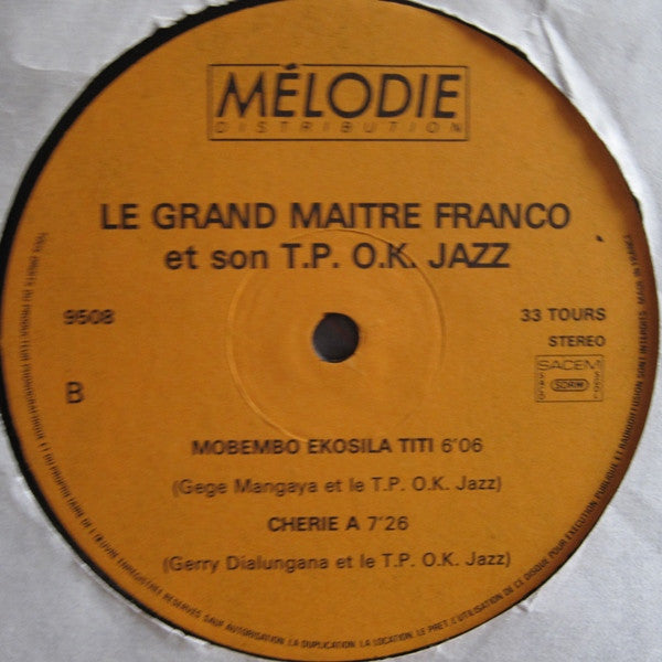 Franco & Son Orchestre T.P.O.K. Jazz ~ Ekaba-Kaba (Yo Moko Okabeli Ngai Ye Oh) (Vinyl) - Djungel & Jazz