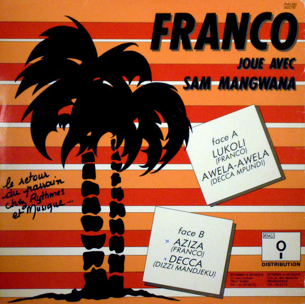 Franco Joue Avec Sam Mangwana ~ Franco Joue Avec Sam Mangwana (Vinyl) - Djungel & Jazz