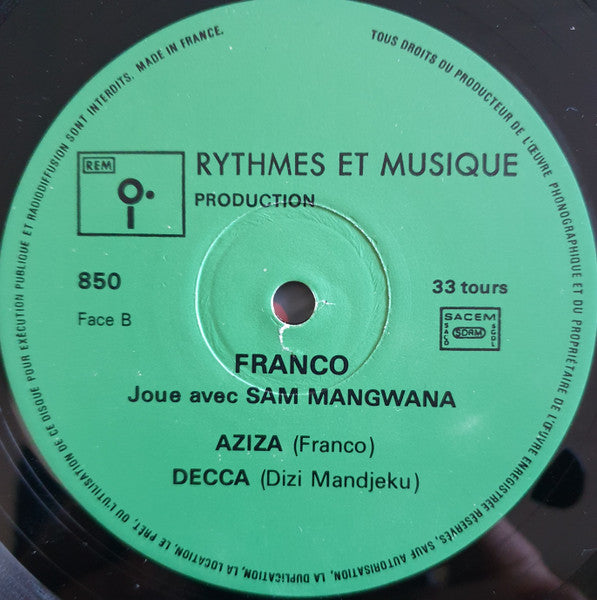 Franco Joue Avec Sam Mangwana ~ Franco Joue Avec Sam Mangwana (Vinyl) - Djungel & Jazz