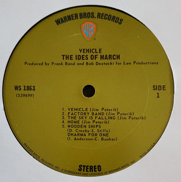 The Ides Of March ~ Vehicle (Vinyl) - Djungel & Jazz