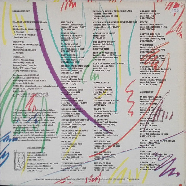 Charles Mingus : Wonderland (LP, Album, RE)