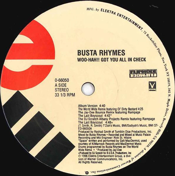 Busta Rhymes : Woo-Hah!! Got You All In Check (12")