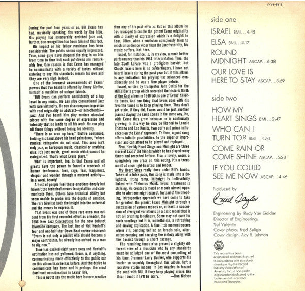 The Bill Evans Trio ~ Trio '65 (Vinyl) - Djungel & Jazz