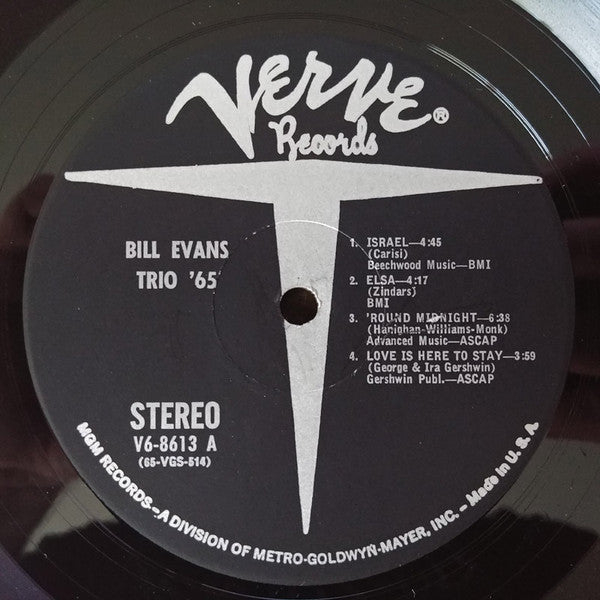 The Bill Evans Trio ~ Trio '65 (Vinyl) - Djungel & Jazz