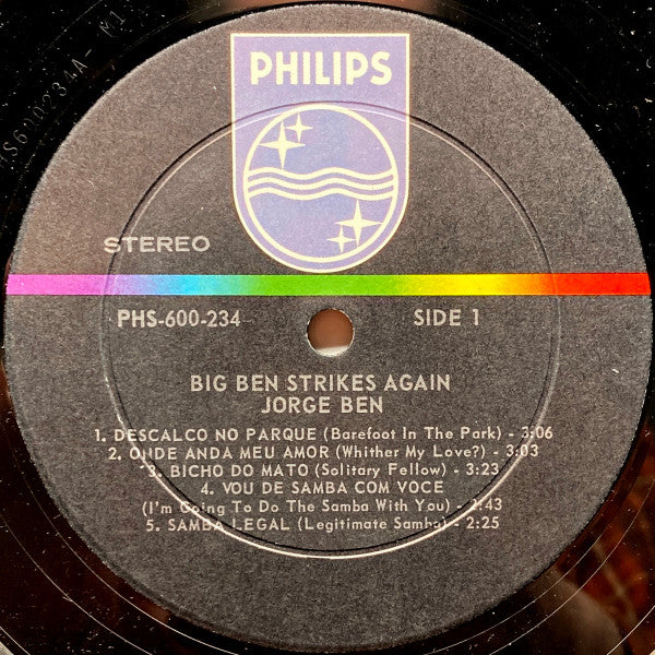 Jorge Ben : Big Ben Strikes Again (LP, Album, RE)