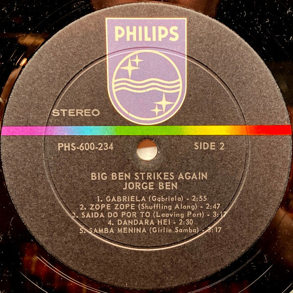 Jorge Ben : Big Ben Strikes Again (LP, Album, RE)