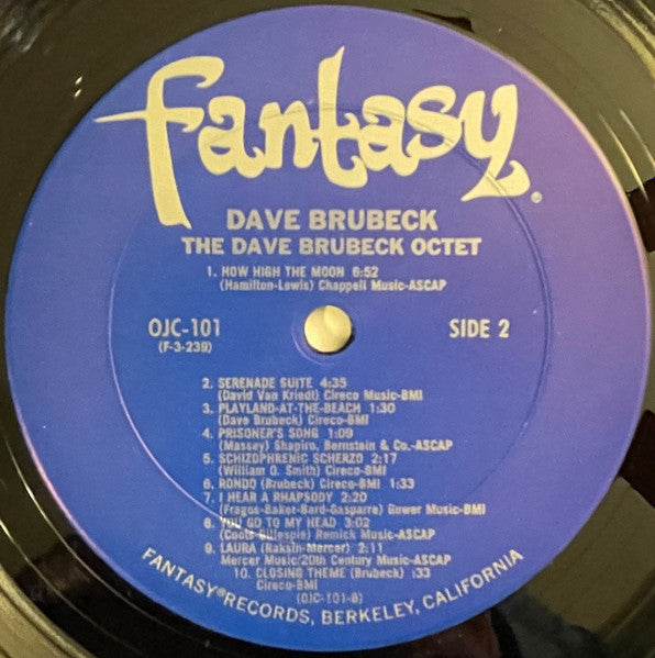 The Dave Brubeck Octet ~ Dave Brubeck Octet (Vinyl) - Djungel & Jazz
