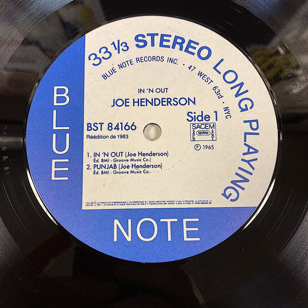 Joe Henderson : In 'N Out (LP, Album, RE)