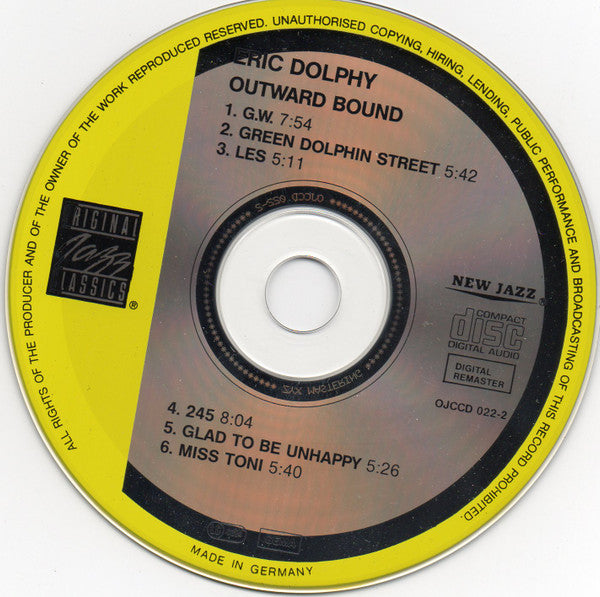 Eric Dolphy Quintet ~ Outward Bound (Vinyl) - Djungel & Jazz