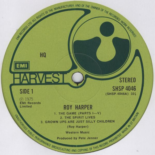 Roy Harper ~ HQ (Vinyl) - Djungel & Jazz