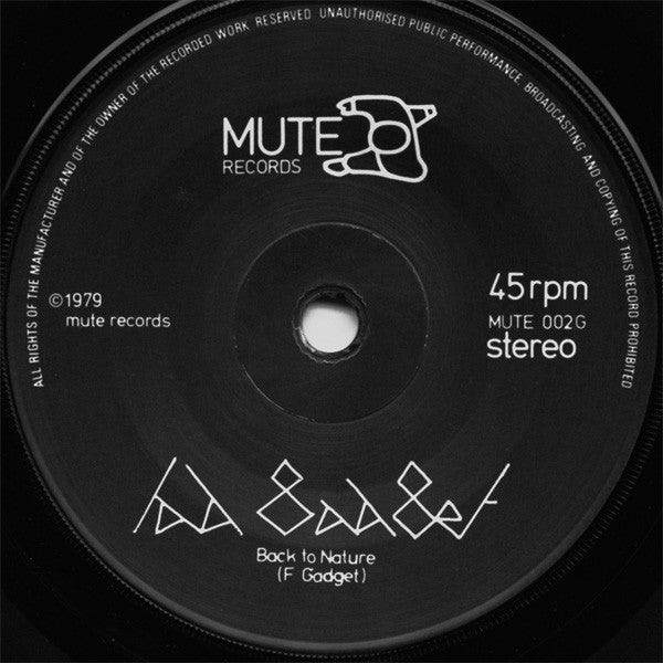 Fad Gadget ~ Back To Nature / The Box (Vinyl) - Djungel & Jazz