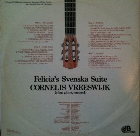 Cornelis Vreeswijk ~ Felicia's Svenska Suite (Vinyl) - Djungel & Jazz