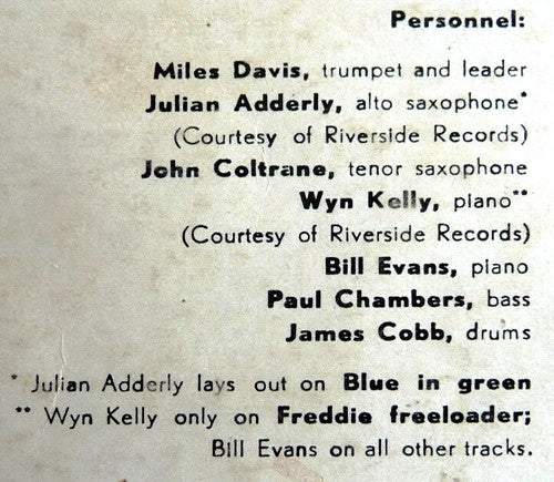Miles Davis ~ Kind Of Blue (Vinyl) - Djungel & Jazz