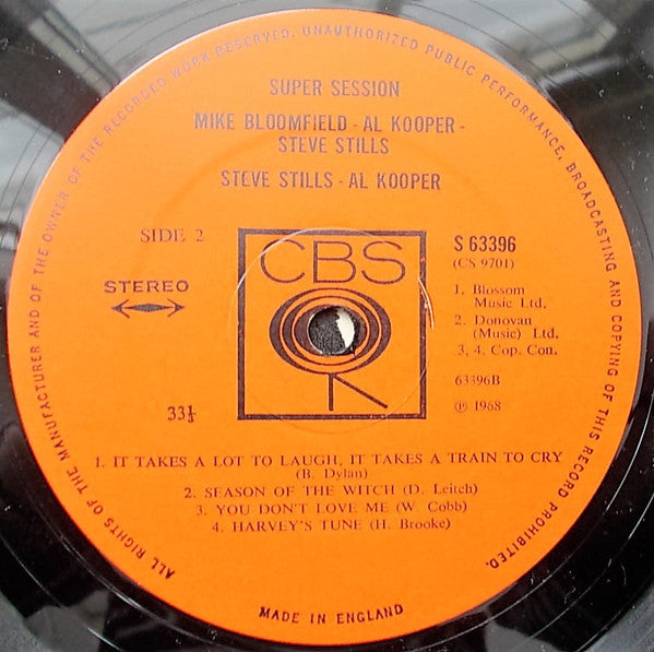 Mike Bloomfield / Al Kooper / Steve Stills ~ Super Session (Vinyl) - Djungel & Jazz
