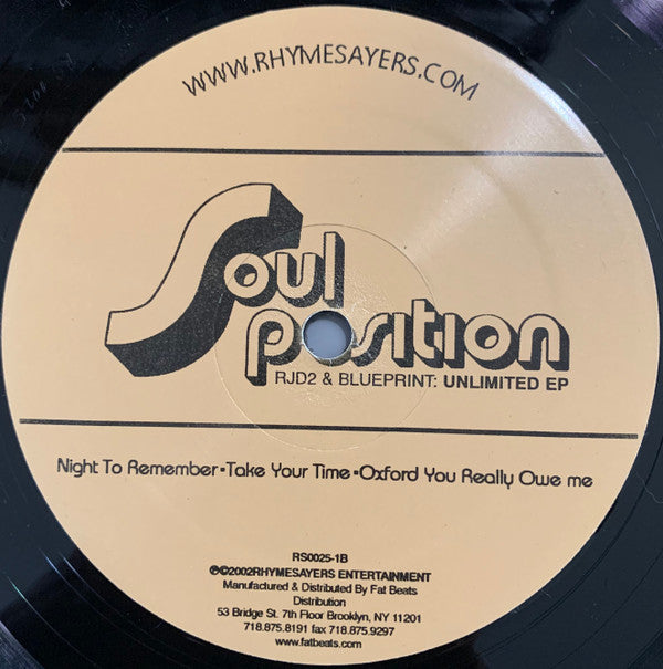 Soul Position ~ Unlimited EP (Vinyl) - Djungel & Jazz