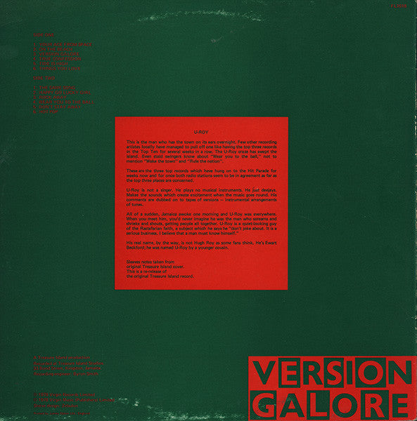 U-Roy : Version Galore (LP, Album, RE)