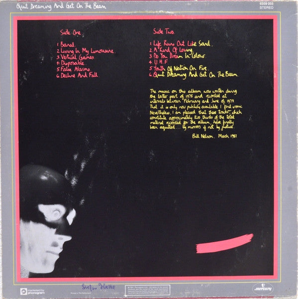 Bill Nelson ~ Quit Dreaming And Get On The Beam (Vinyl) - Djungel & Jazz