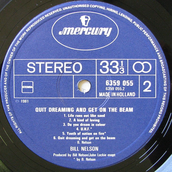 Bill Nelson ~ Quit Dreaming And Get On The Beam (Vinyl) - Djungel & Jazz