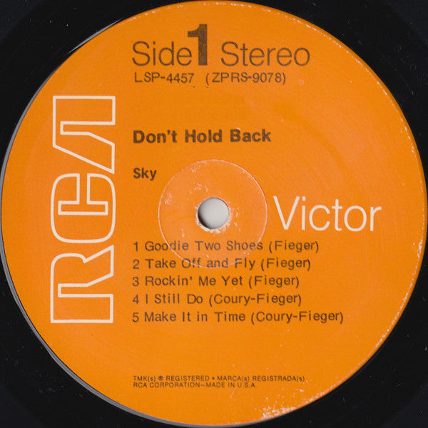 Sky ~ Don't Hold Back (Vinyl) - Djungel & Jazz