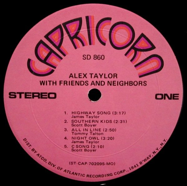 Alex Taylor ~ With Friends And Neighbors (Vinyl) - Djungel & Jazz