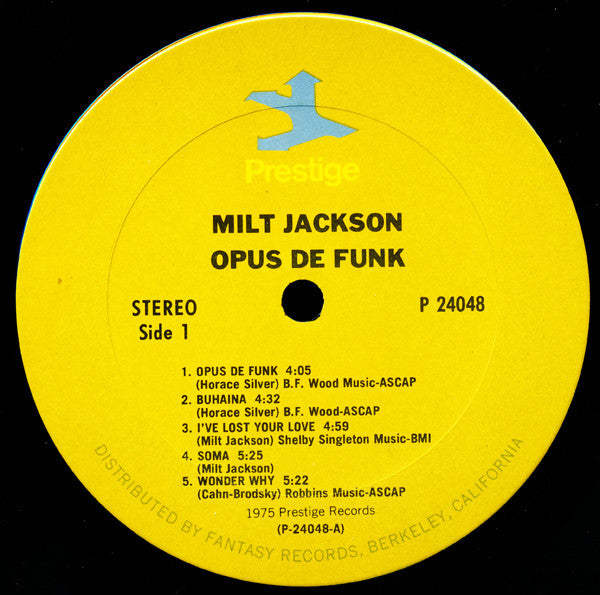 Milt Jackson ~ Opus De Funk (Vinyl) - Djungel & Jazz