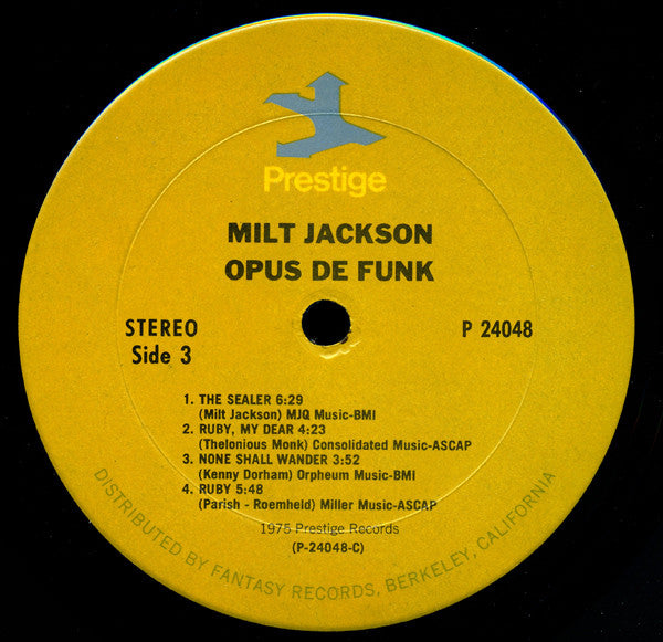 Milt Jackson ~ Opus De Funk (Vinyl) - Djungel & Jazz