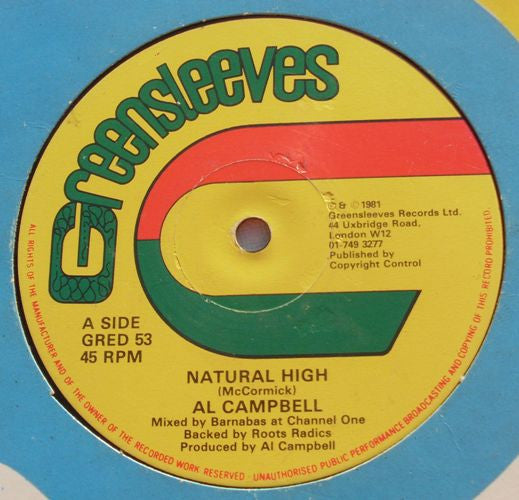 Al Campbell & Junior Pumpkin ~ Natural High / Rub A Dub Style (Vinyl) - Djungel & Jazz