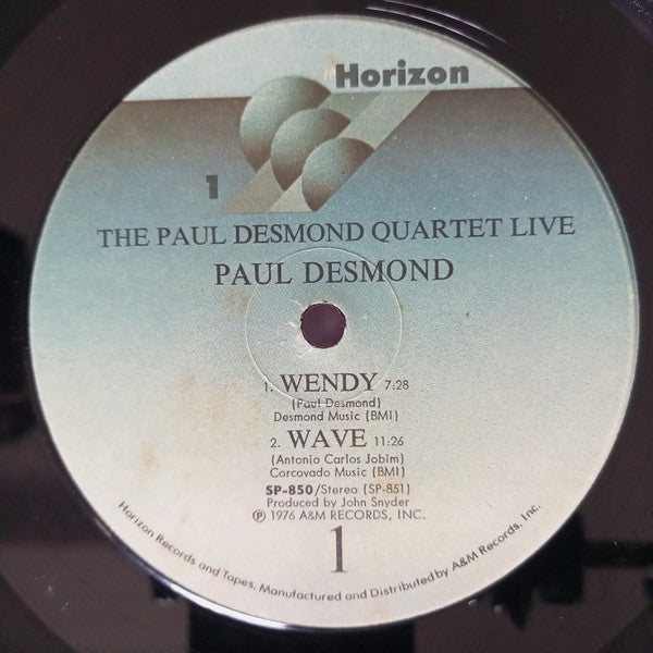 The Paul Desmond Quartet ~ Live (Vinyl) - Djungel & Jazz