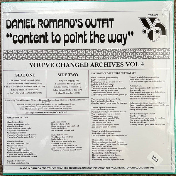 Daniel Romano's Outfit ~ Content To Point The Way (Vinyl) - Djungel & Jazz