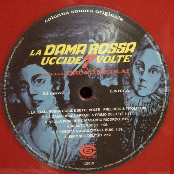 Bruno Nicolai ~ La Dama Rossa Uccide 7 Volte (Colonna Sonora Originale) (Vinyl) - Djungel & Jazz