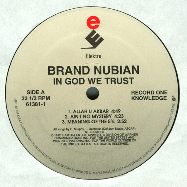 Brand Nubian ~ In God We Trust (Vinyl) - Djungel & Jazz