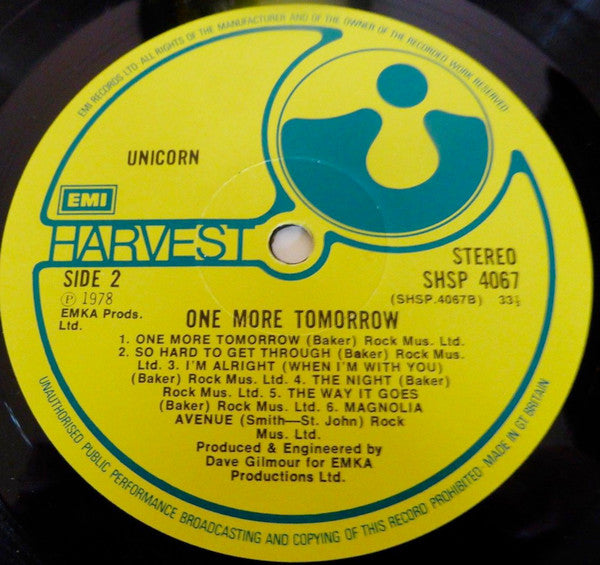 Unicorn ~ One More Tomorrow (Vinyl) - Djungel & Jazz