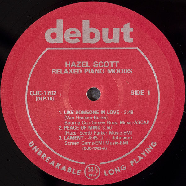 Hazel Scott ~ Relaxed Piano Moods (Vinyl) - Djungel & Jazz