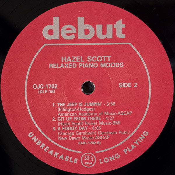 Hazel Scott ~ Relaxed Piano Moods (Vinyl) - Djungel & Jazz
