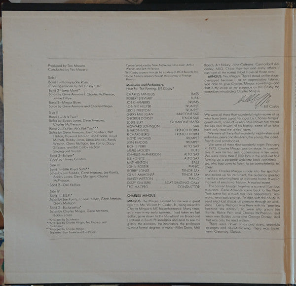 Charles Mingus ~ Charles Mingus and Friends In Concert (Vinyl) - Djungel & Jazz