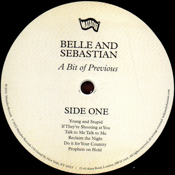 Belle And Sebastian ~ A Bit Of Previous (Vinyl) - Djungel & Jazz
