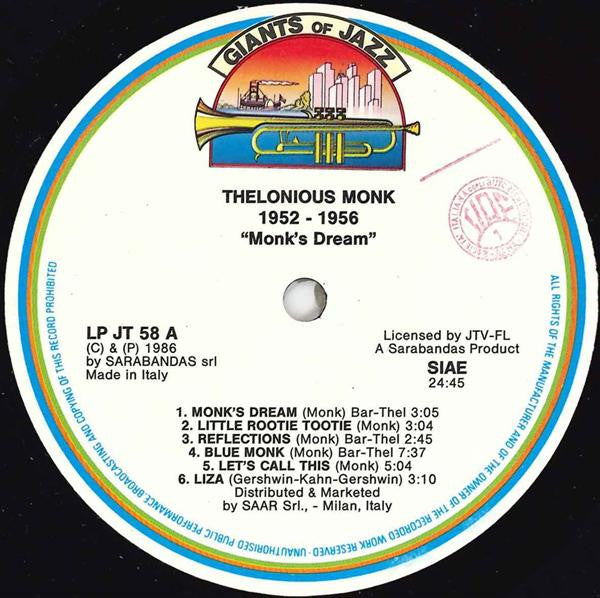Thelonious Monk ~ Monk's Dream (Vinyl) - Djungel & Jazz